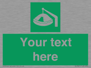 Custom sign Safe condition Davit-launched liferaft